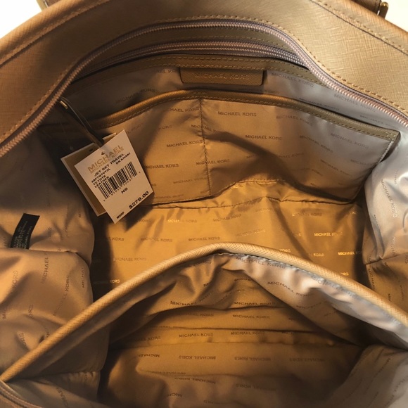 ✨Michael Kors Dark Khaki TZ Leather Tote 👜✨ - Picture 3 of 8